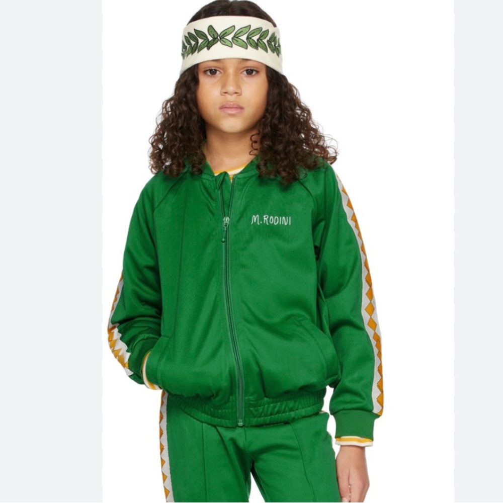 Mini Rodini Green Track Jacket Size 6-7Y
